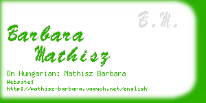 barbara mathisz business card